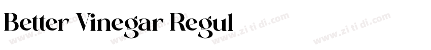 Better Vinegar Regul字体转换